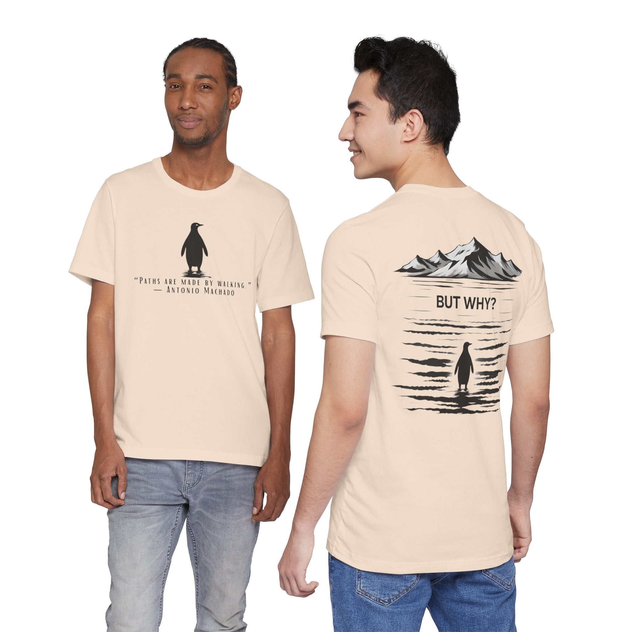 Pinguin Kurzarmhemd — “Paths Are Made By Walking”